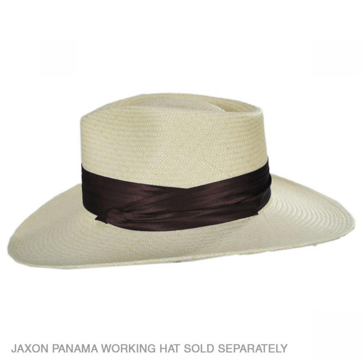 Capas Headwear | 3-Pleat Satin Puggaree Hat Band | 602013 | front | BROWN