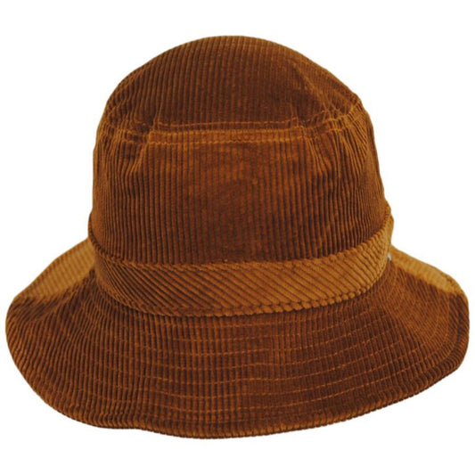 BRIXTON HATS | Petra Cotton Corduroy Packable Bucket Hat - FW22 | 185523FW22 | front | GLAZED GINGER