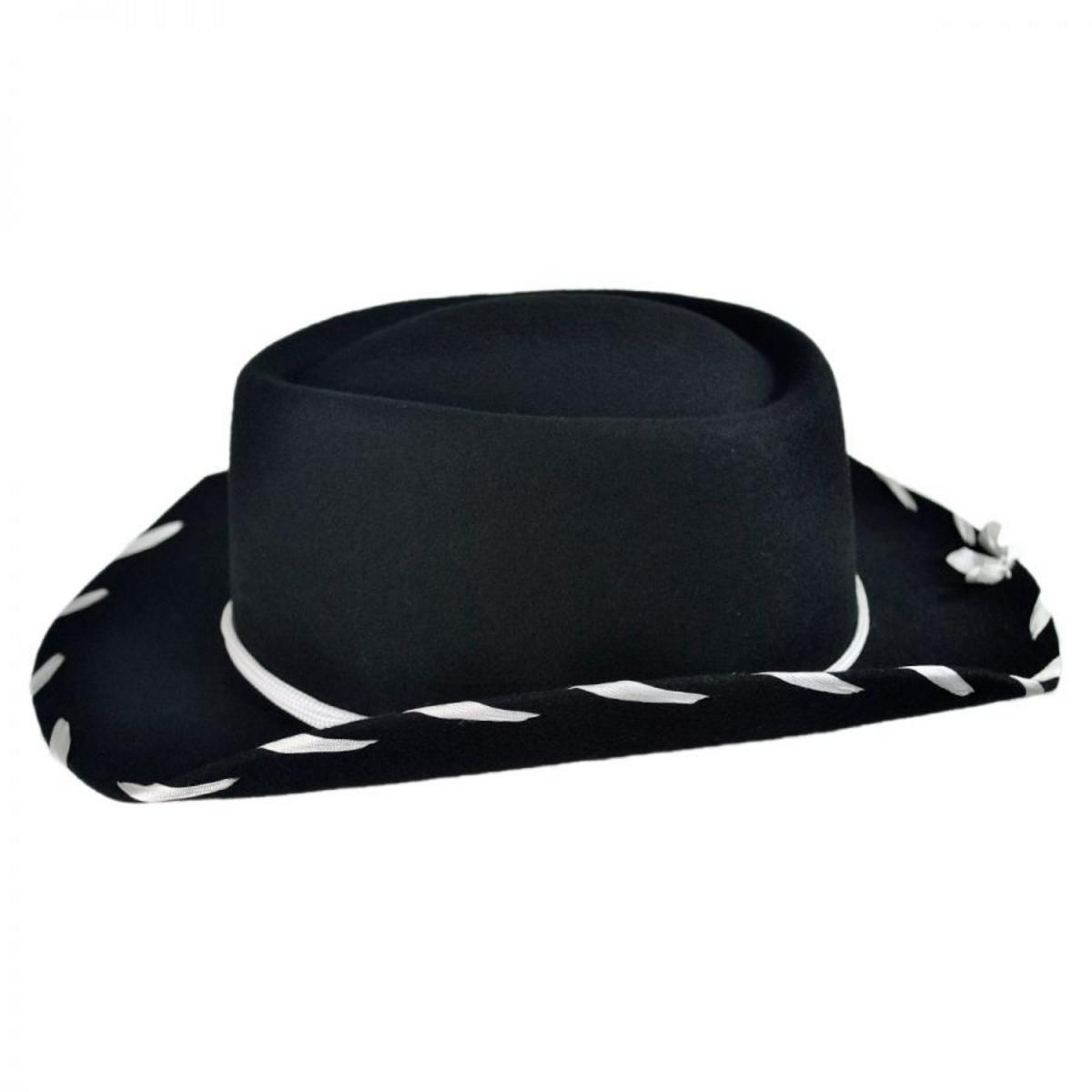 Jaxon Hats | Kid's Classic Wool Felt Cowboy Hat | 507000 | profile | BLACK
