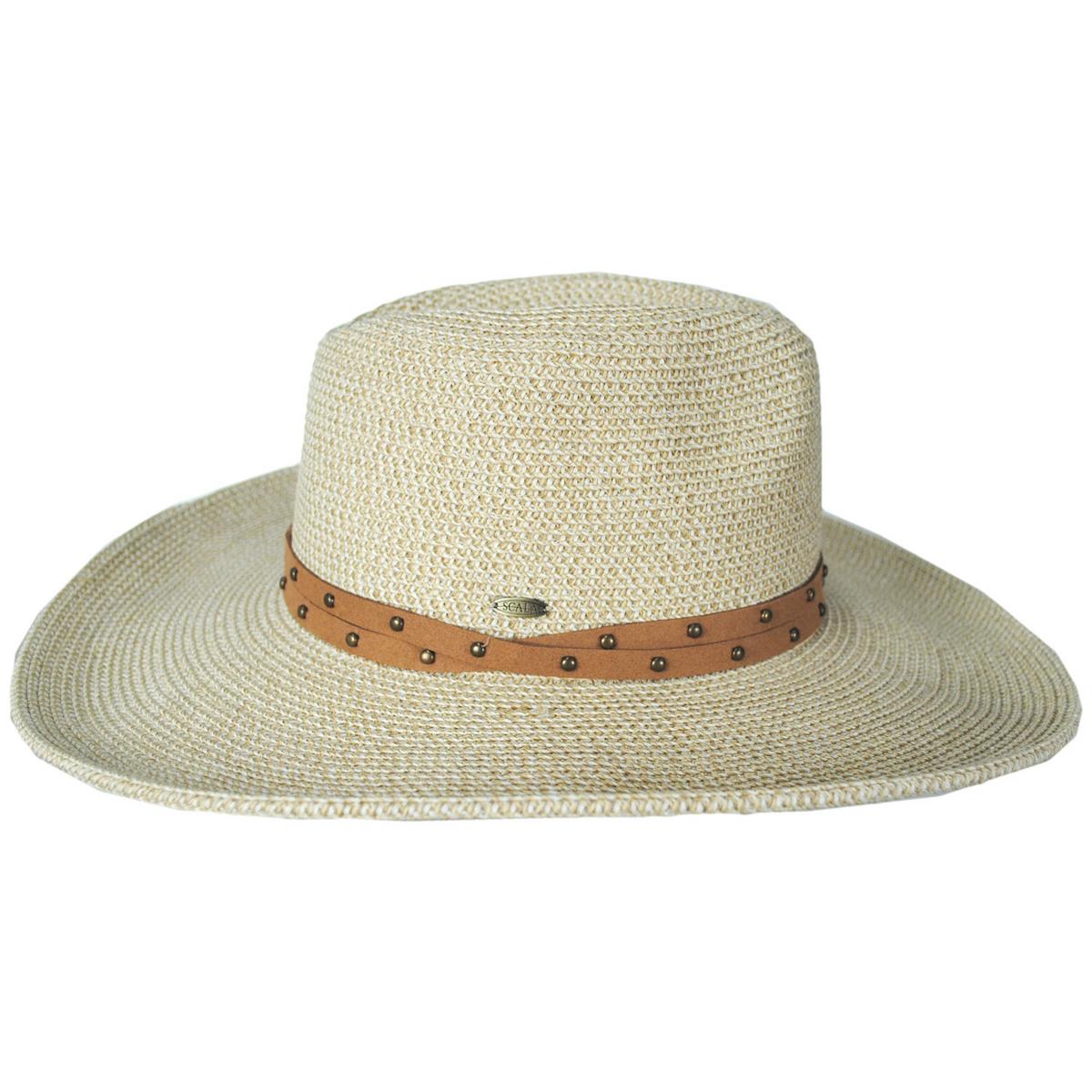 Scala | Misa Toyo Braid Straw Safari Fedora Hat | 105504 | profile | NATURAL