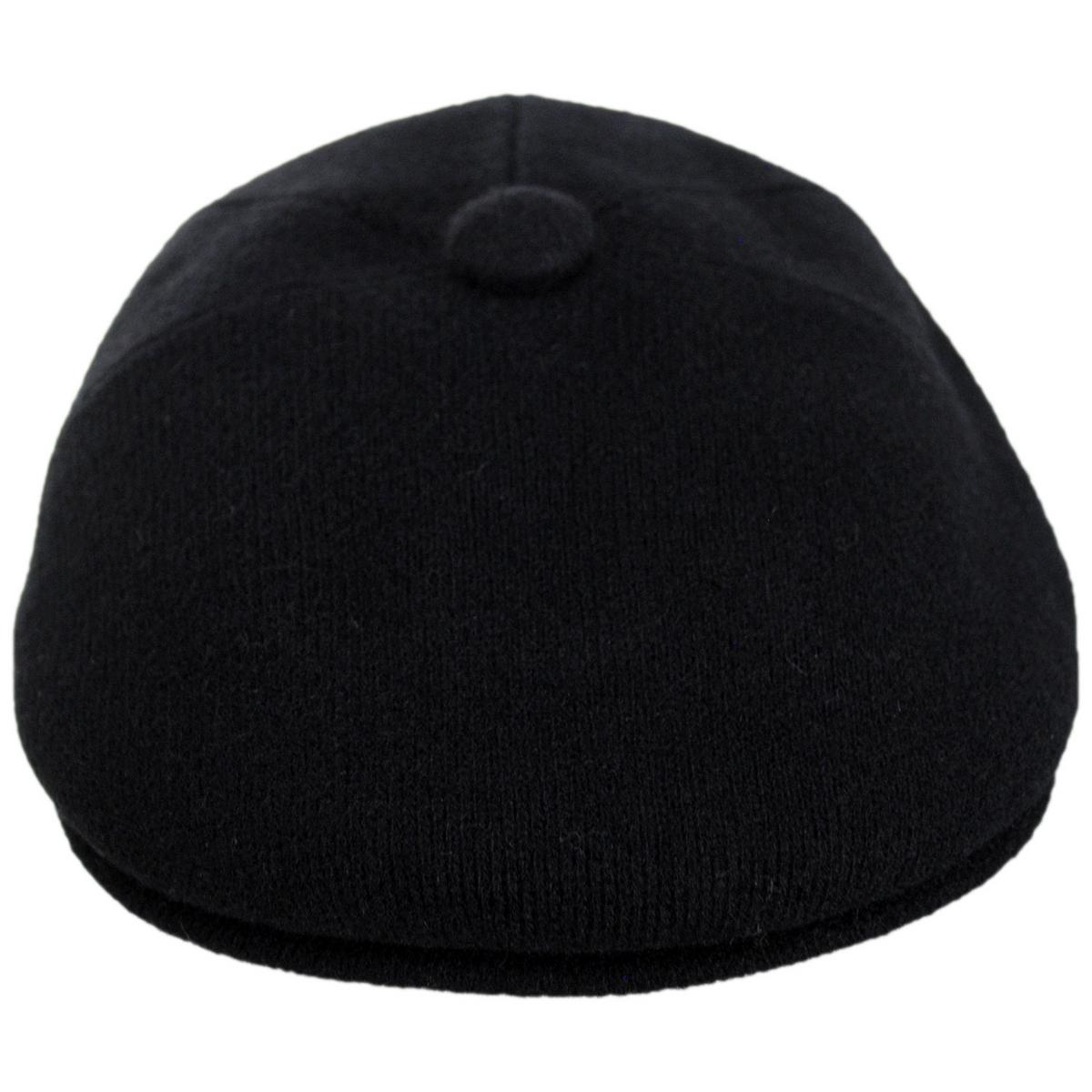 Kangol | Wool 575 Panel Flat Cap | 160837 | front | BLACK