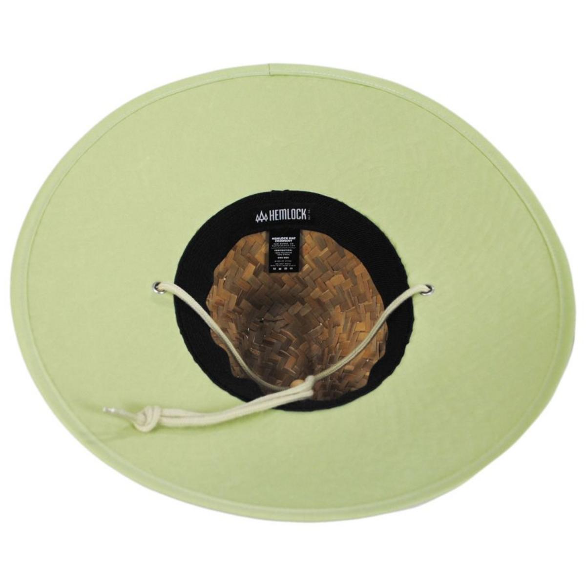 Hemlock Hat Co. | Pistachio Straw Lifeguard Hat | 129581 | under | TAN