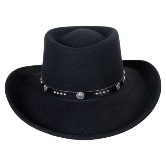 Renegade | Joker LiteFelt Wool Gambler Western Hat | 130149 | front | BLACK