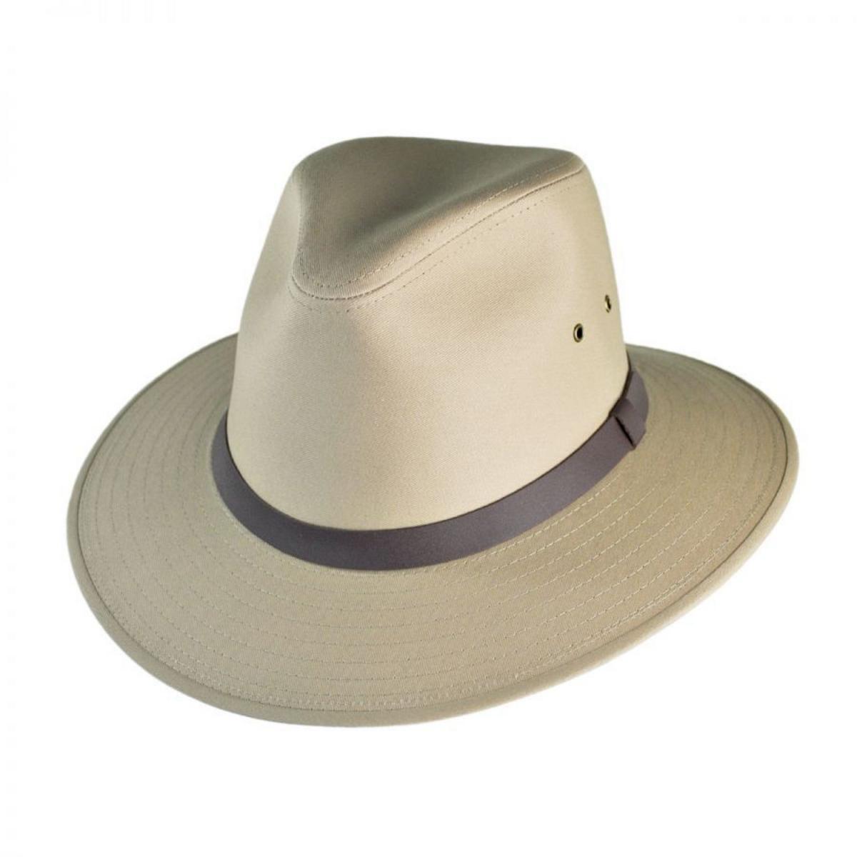 Jaxon Hats | Cotton Safari Fedora Hat | 147250 | lead | BRITISH TAN