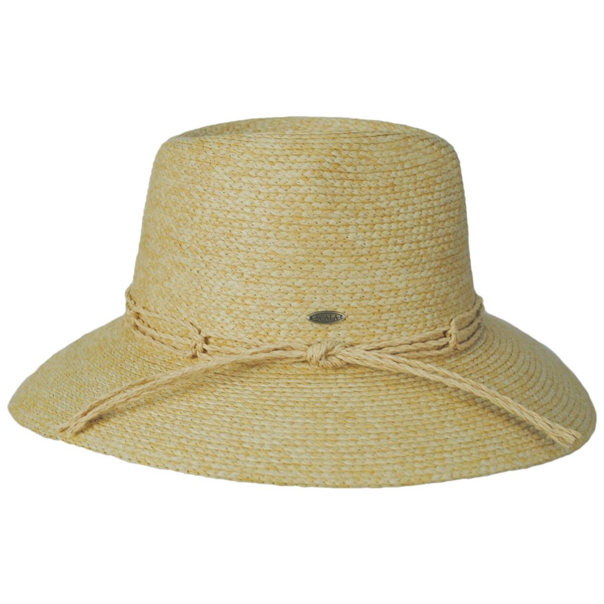 Scala | Llana Toyo Braid Straw Safari Fedora Hat | 105503 | profile | NATURAL