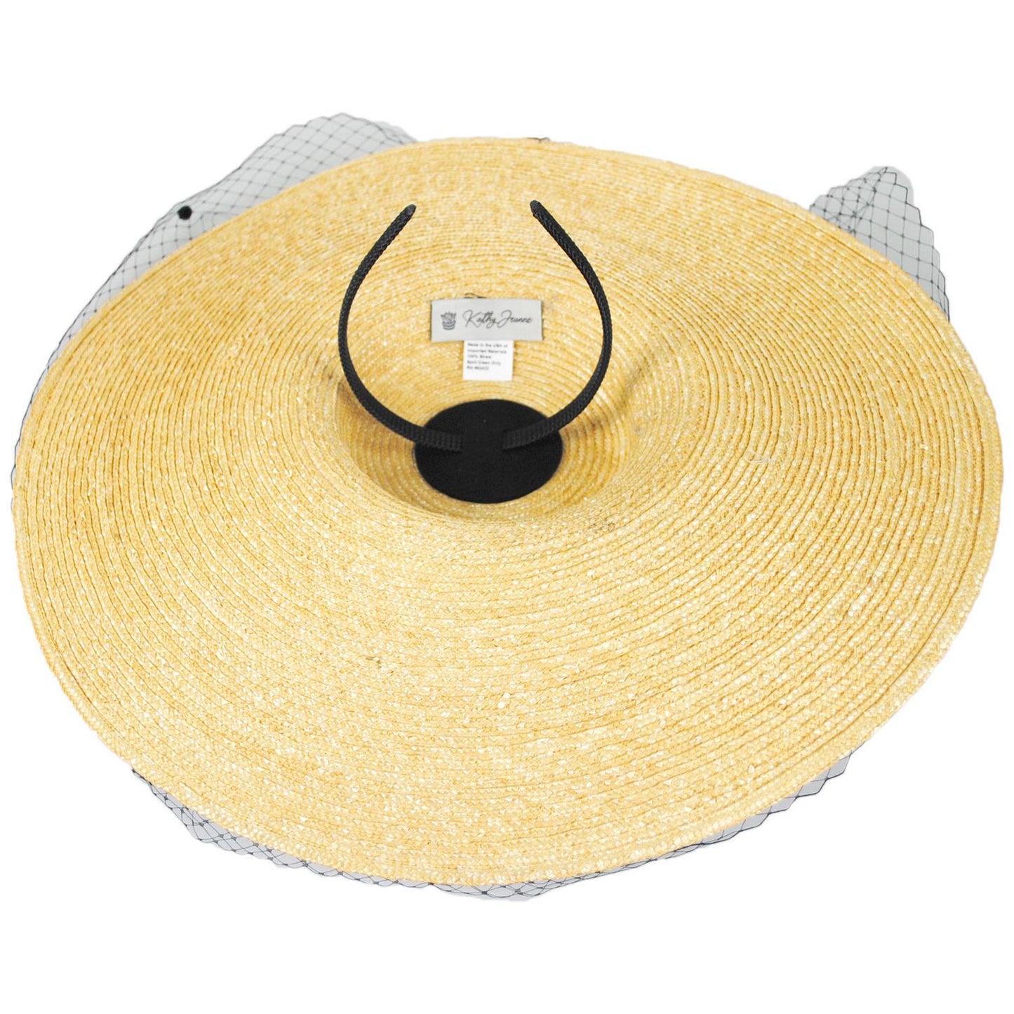 Kathy Jeanne | Rose Trio Milan Straw Cartwheel Dress Hat | 122415 | under | NATURAL