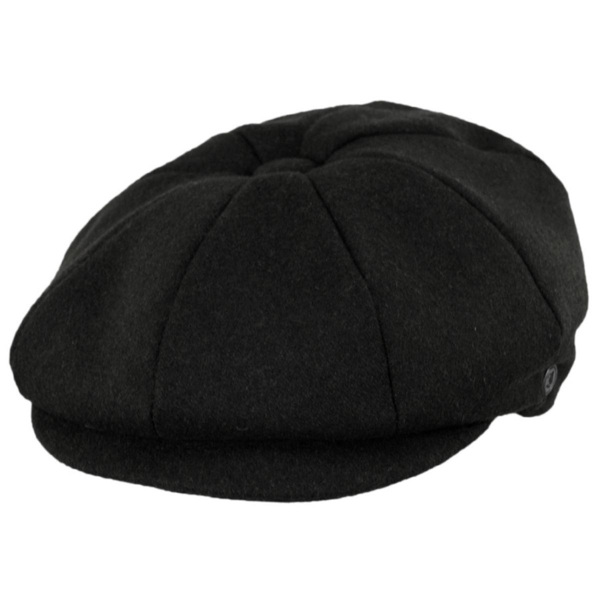 Jaxon Hats | Harlem Wool Blend Newsboy Cap | 167791 | lead | BLACK