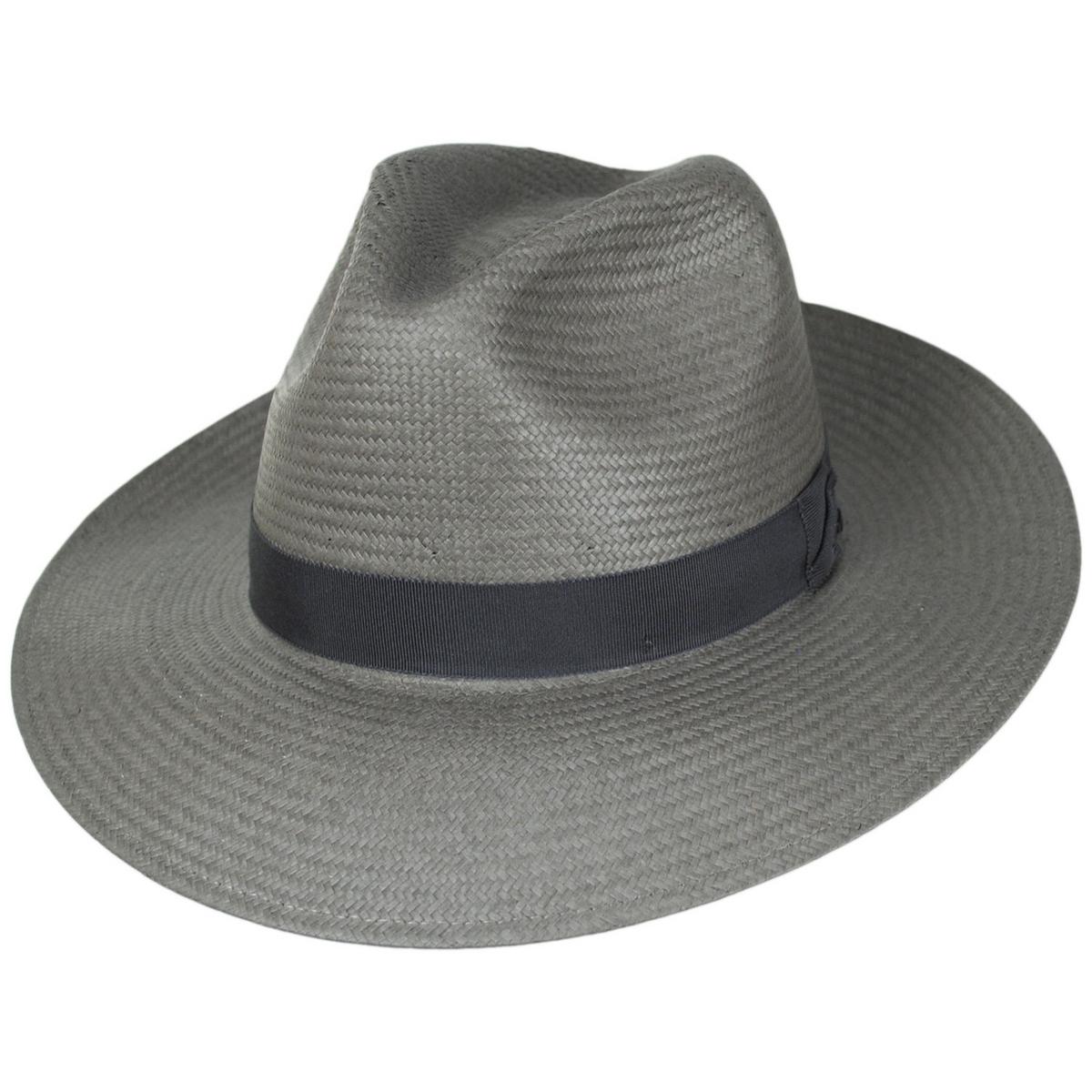 Bailey 1922 | Blackburn Shantung LiteStraw Fedora Hat | 127795 | lead | CHARCOAL