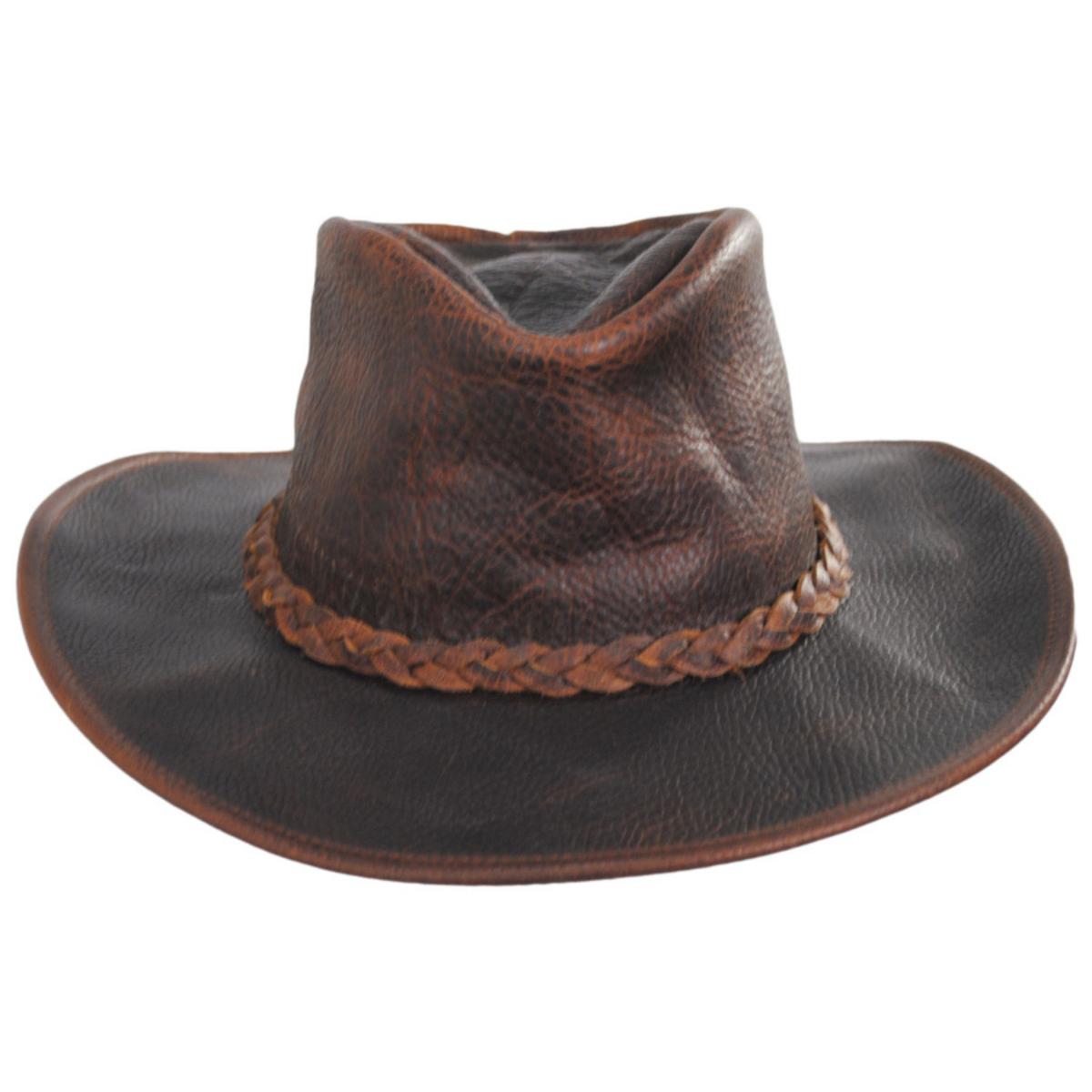 Henschel | Walker Raging Bull Leather Western Hat | 140378 | front | BROWN