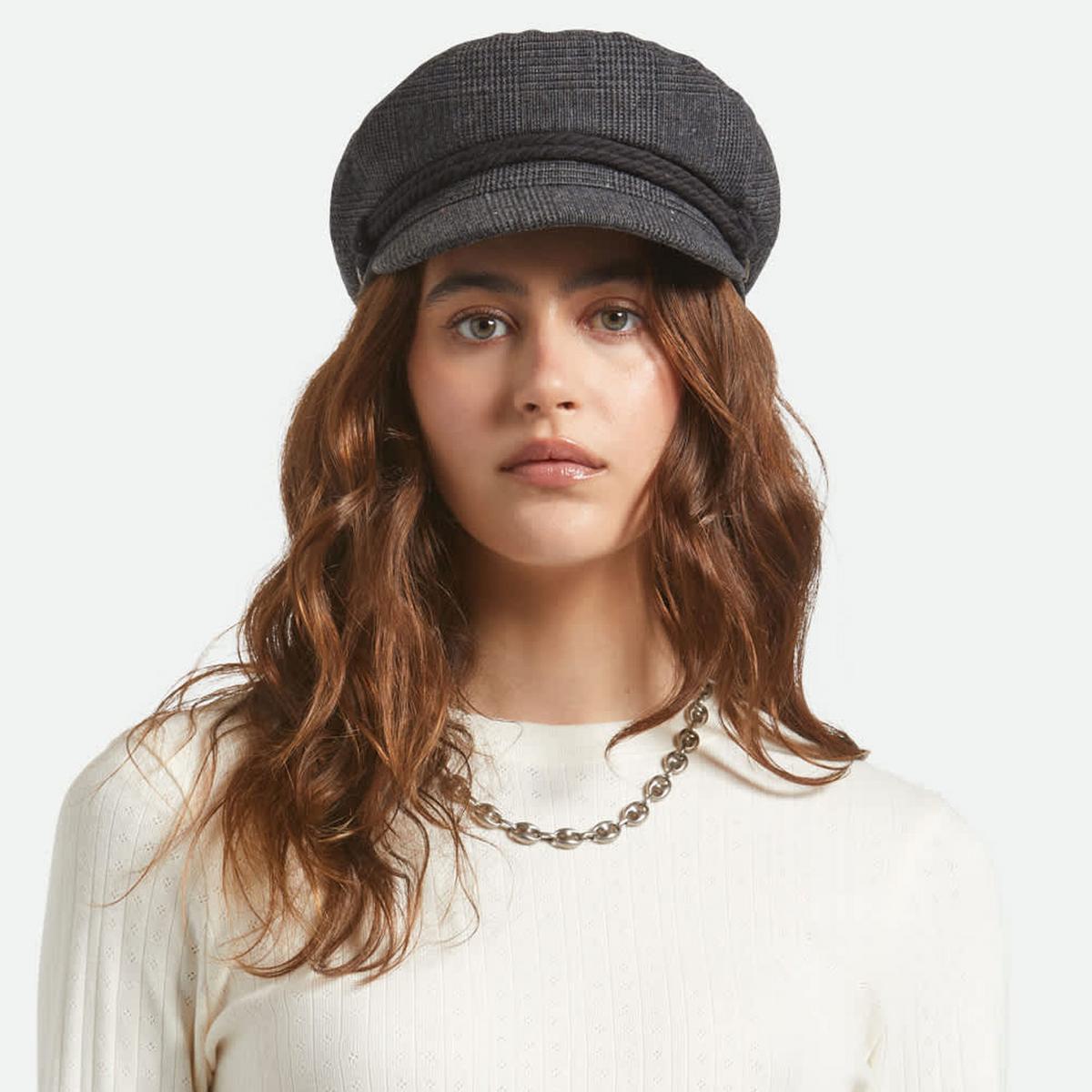 BRIXTON HATS | Fiddler Plaid Fisherman Cap | 181358 | lsfone | GREY SHADOW PLAID