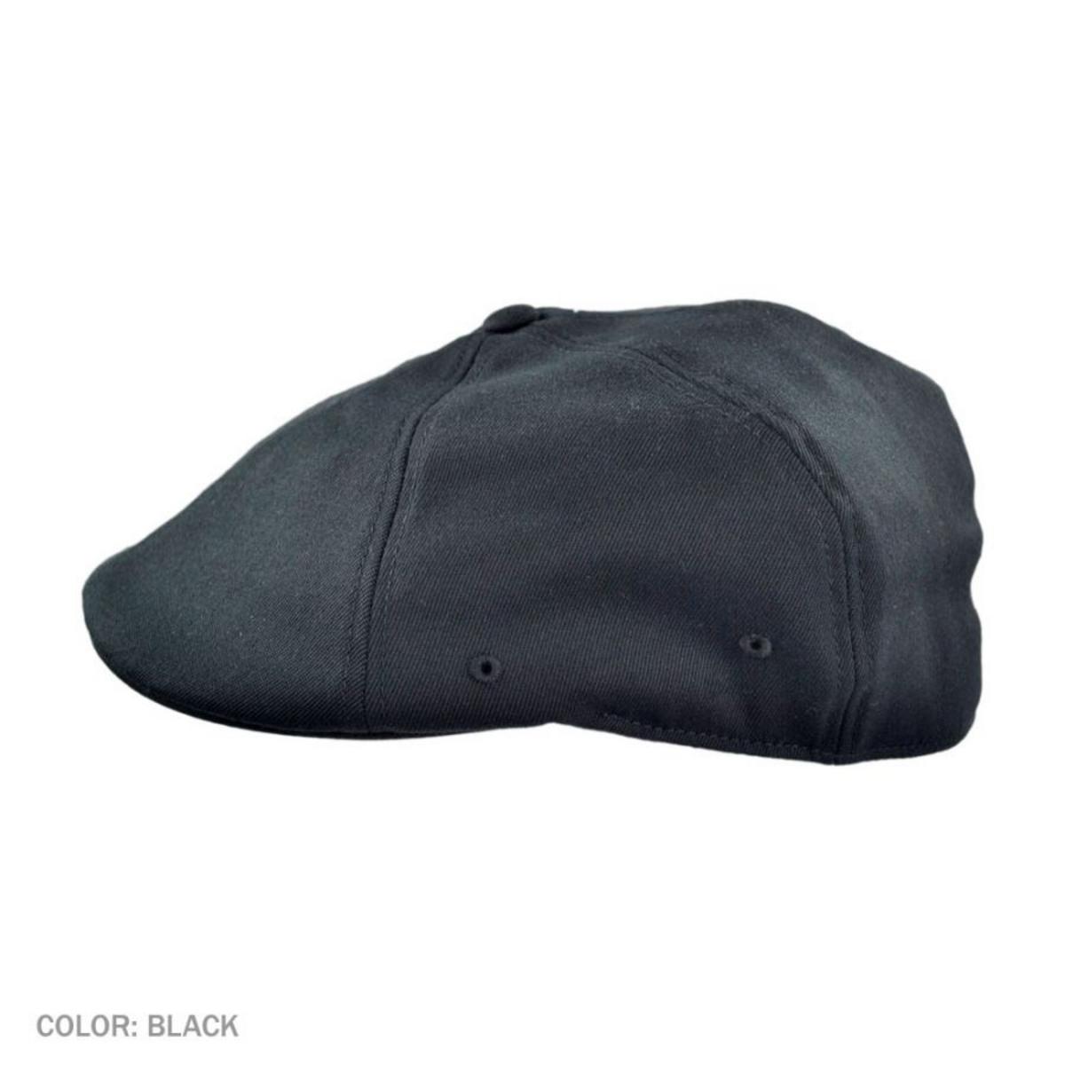 Kangol | Wool Blend Flexfit 504 Ivy Cap | 160833 | profile | BLACK