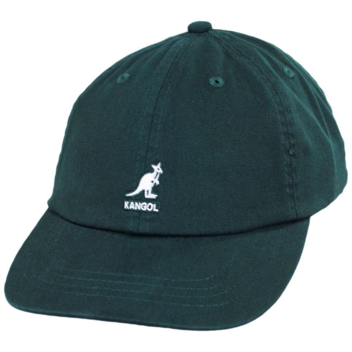 Kangol | Washed Cotton Strapback Baseball Cap Dad Hat - Fashion Colors | 201173A | lead | PINE