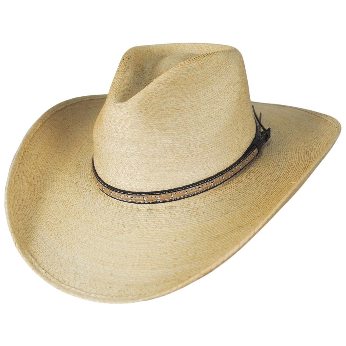Stetson | Stetson Sawmill Palm Leaf Straw Western Hat | 126969 | lead | TOASTED
