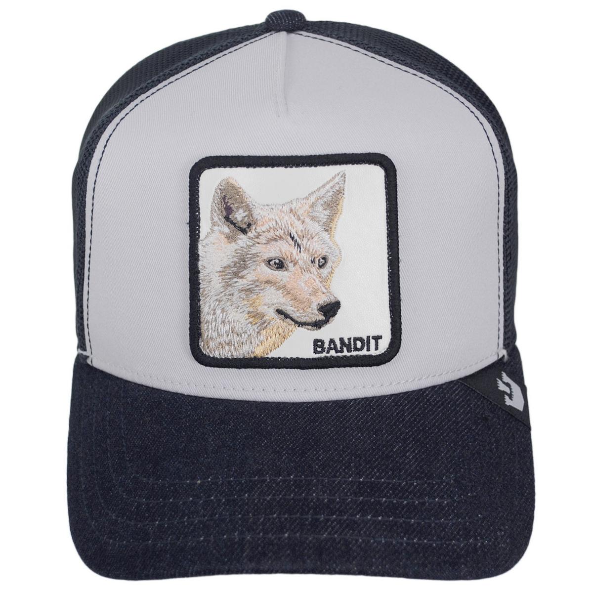 Goorin Bros | Bandit Coyote Mesh Trucker Snapback Baseball Cap | 200719 | front | LIGHT GREY