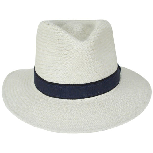 Bailey 1922 | Brooks Panama Straw Fedora Hat | 127815 | front | MEDIA BLEACH