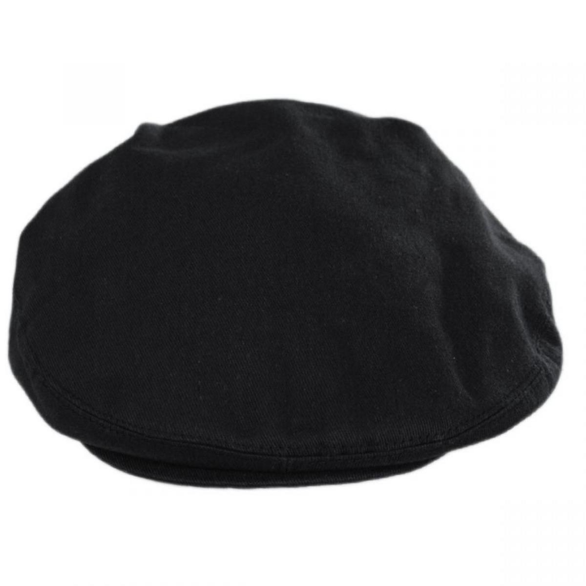 Kangol | Washed Cotton Ivy Cap | 160885 | front | BLACK