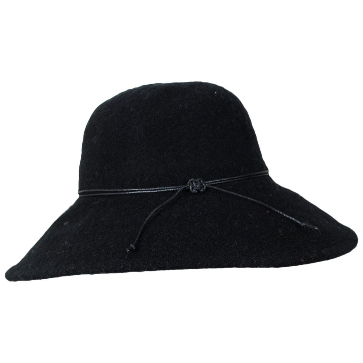 San Diego Hat Company | Park Lane Wool Knit Lampshade Hat | 108647 | profile | BLACK
