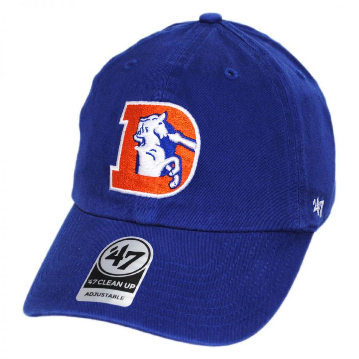 47 Brand | Denver Broncos NFL Clean Up Legacy Strapback Baseball Cap Dad Hat | 203606 | lead | ROYAL