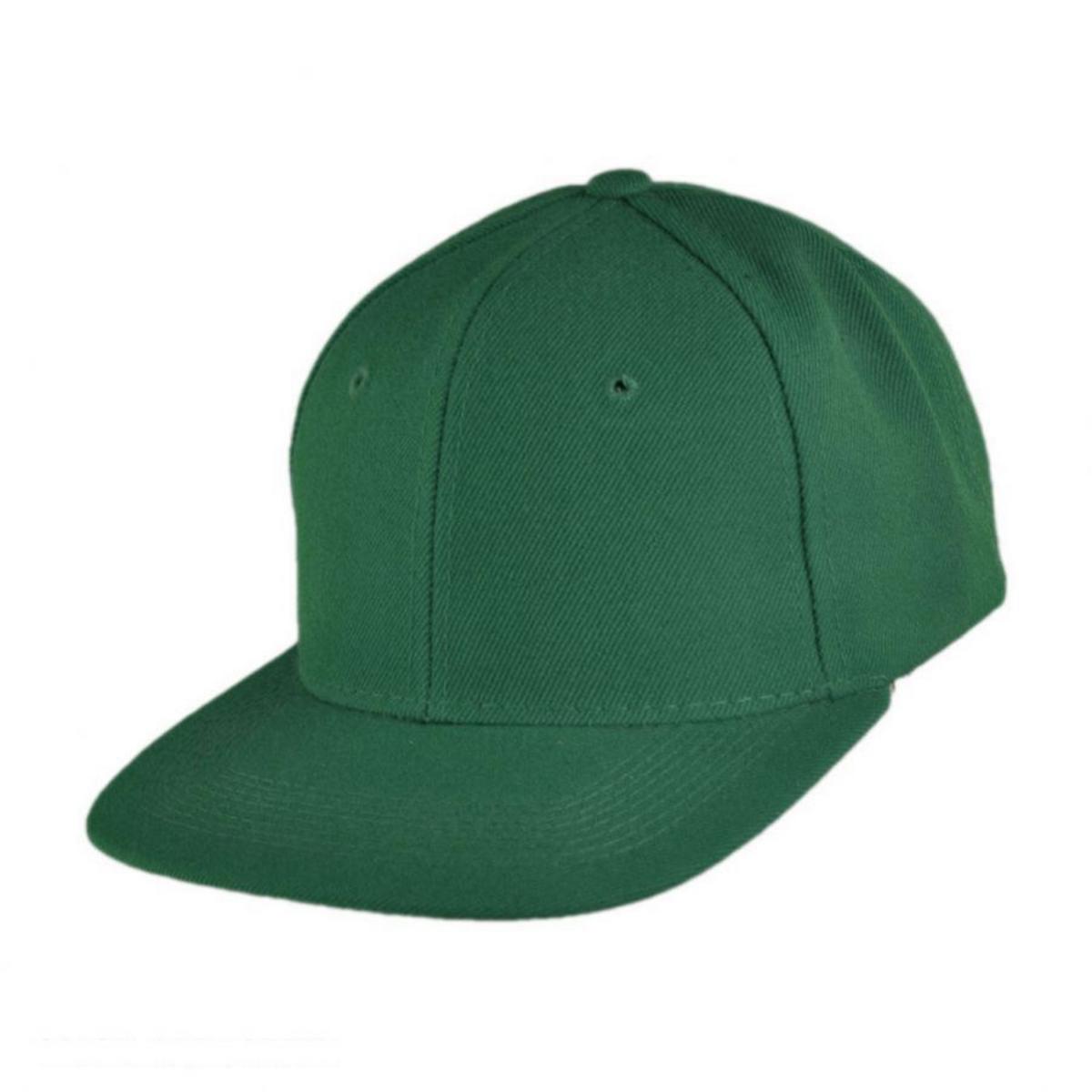 Village Hat Shop | Six-Panel Snapback Baseball Cap | 222251 | lead | DARK GREEN