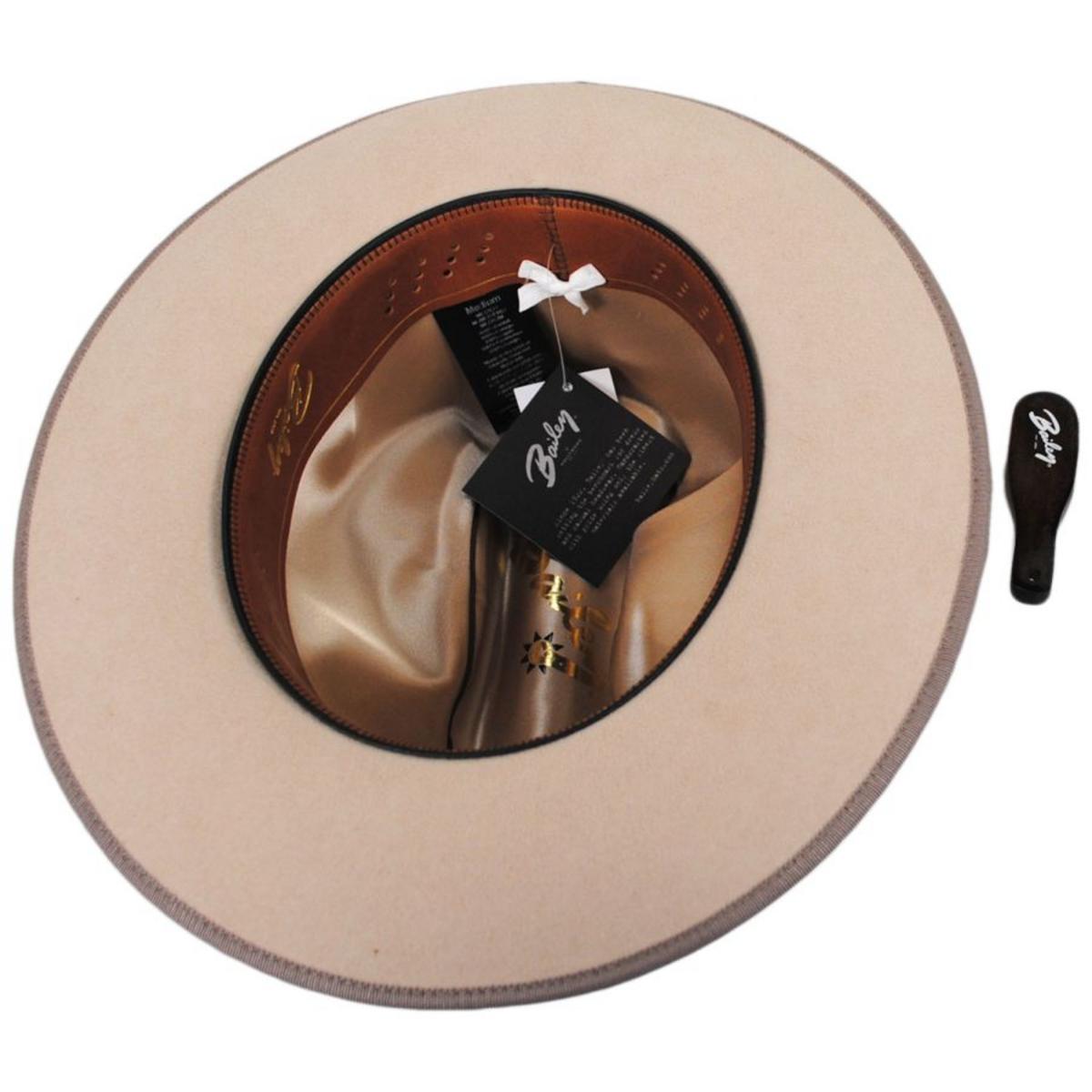 Bailey 1922 | The Architect Fur Felt Cattleman Western Hat | 130374 | under | BUCKSKIN