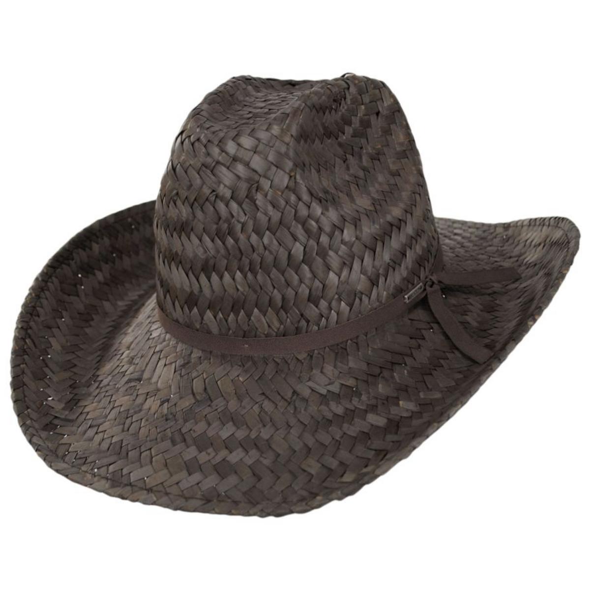 BRIXTON HATS | Houston Rush Straw Cowboy Hat - Natural & Toffee | 128338FW24 | lead | TOFFEE