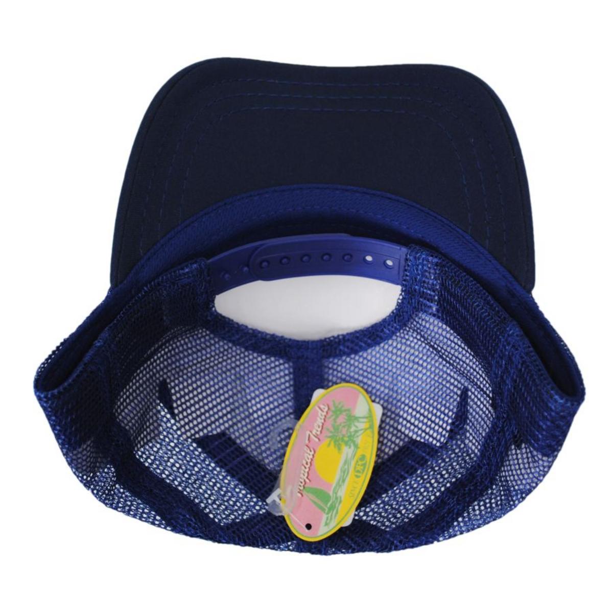 Tropical Trends | Paradise Foam Mesh Snapback Trucker Cap | 200348 | under | NAVY