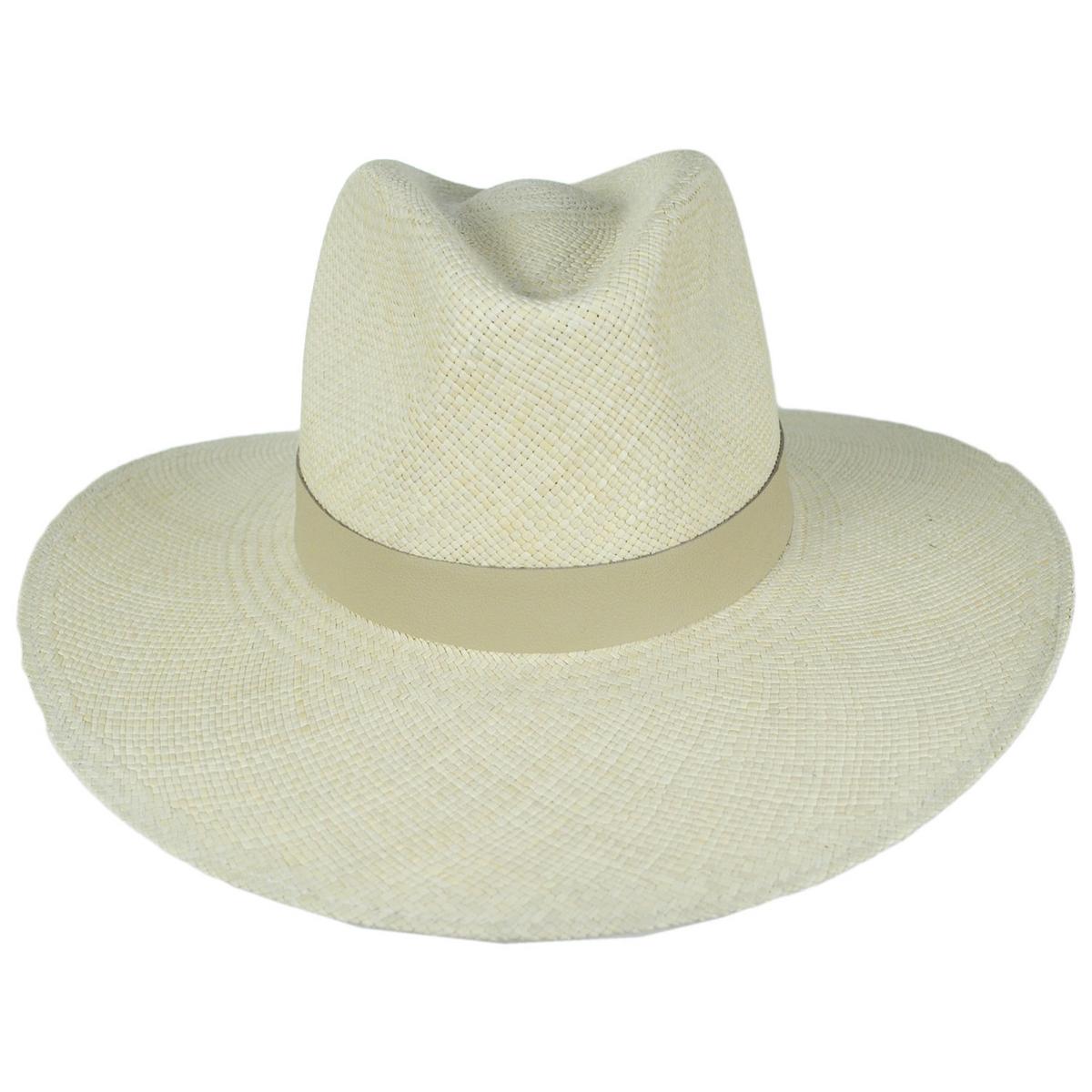 BRIXTON HATS | Harper Panama Straw Fedora Hat | 104050 | front | SAND