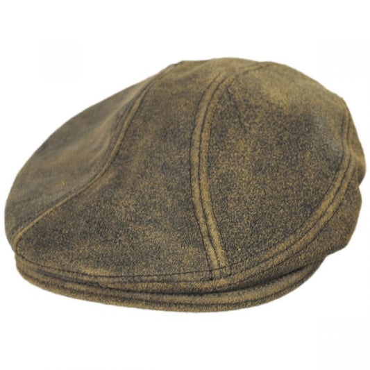 NEW YORK HAT CO | Antique 1900 Leather Ivy Cap | 161100 | lead | BROWN
