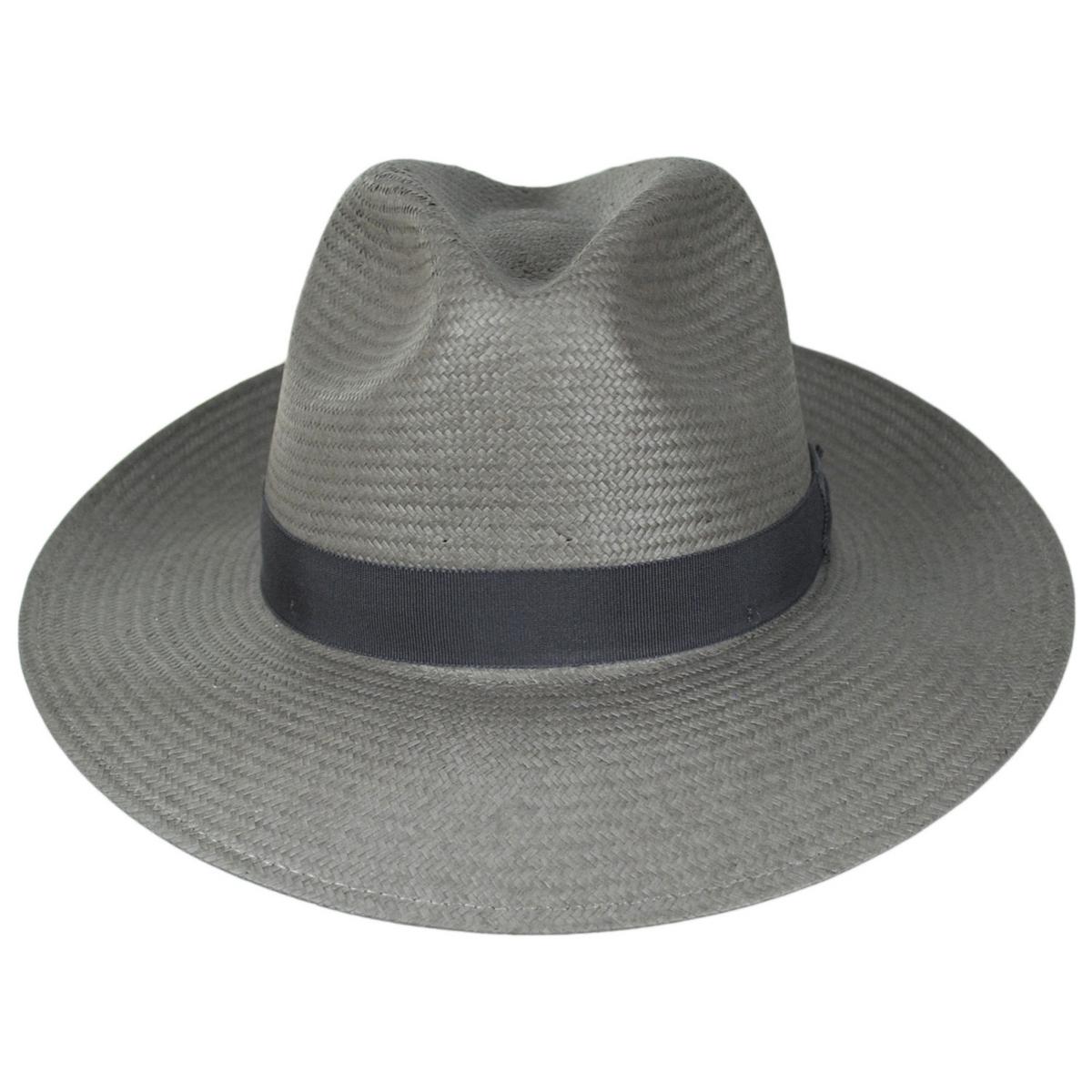 Bailey 1922 | Blackburn Shantung LiteStraw Fedora Hat | 127795 | front | CHARCOAL