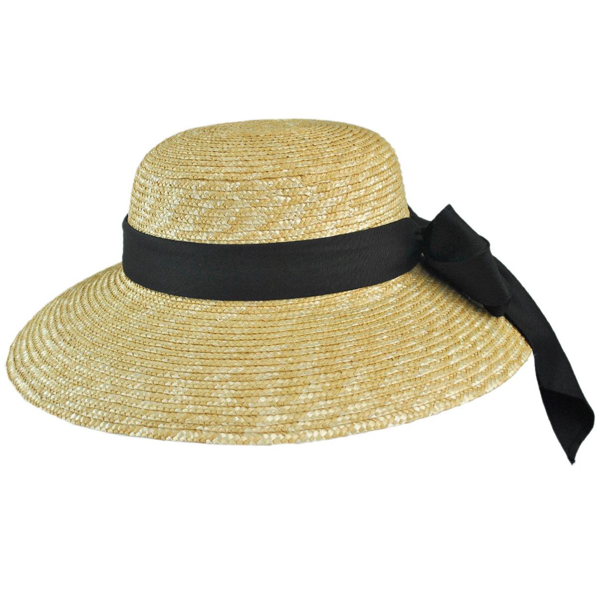 sur la tete | Milan Straw Boater Sun Hat | 103304 | profile | NATURAL