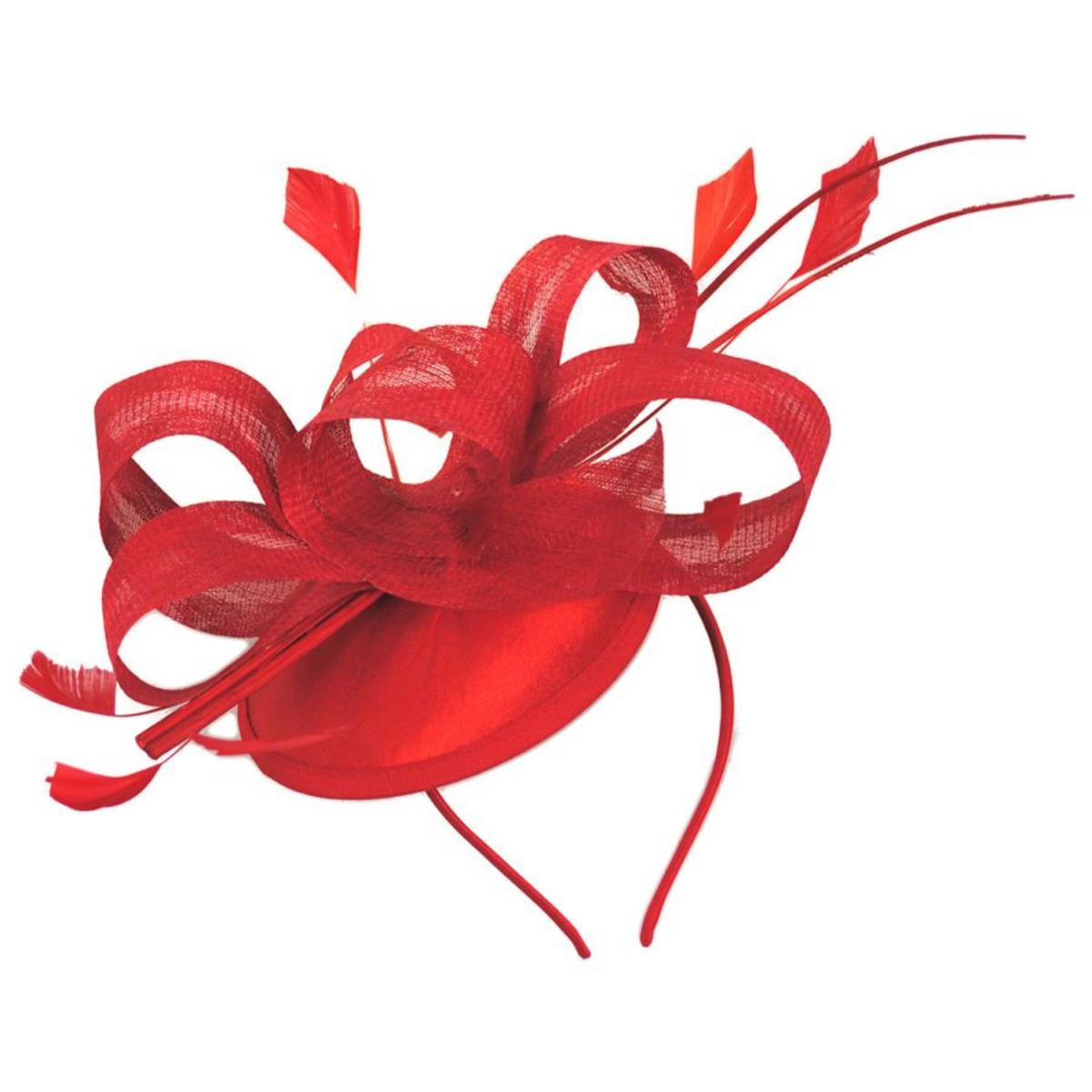 Jeanne Simmons | Sasha Sinamay Straw Fascinator Hat | 120762 | lead | RED