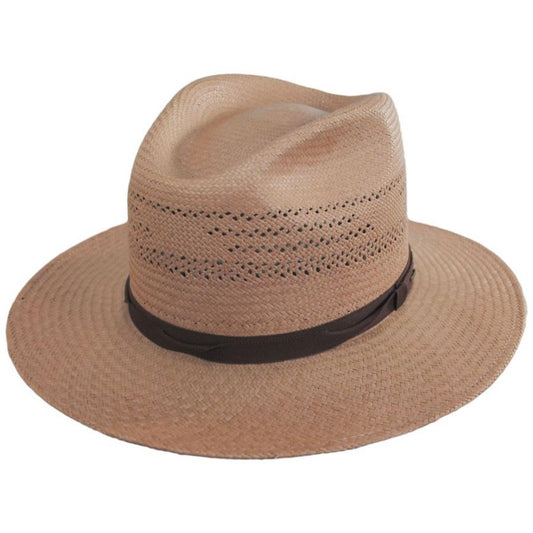 Bailey 1922 | Coram Panama Straw Fedora Hat | 127736 | lead | TAWNY