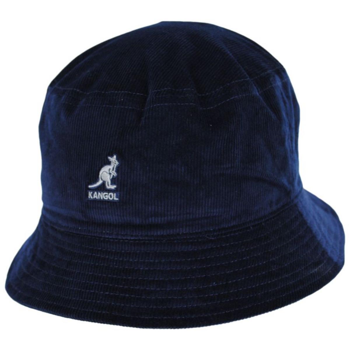 Kangol | Corduroy Cotton Blend Bucket Hat | 185710 | lead | NAVY