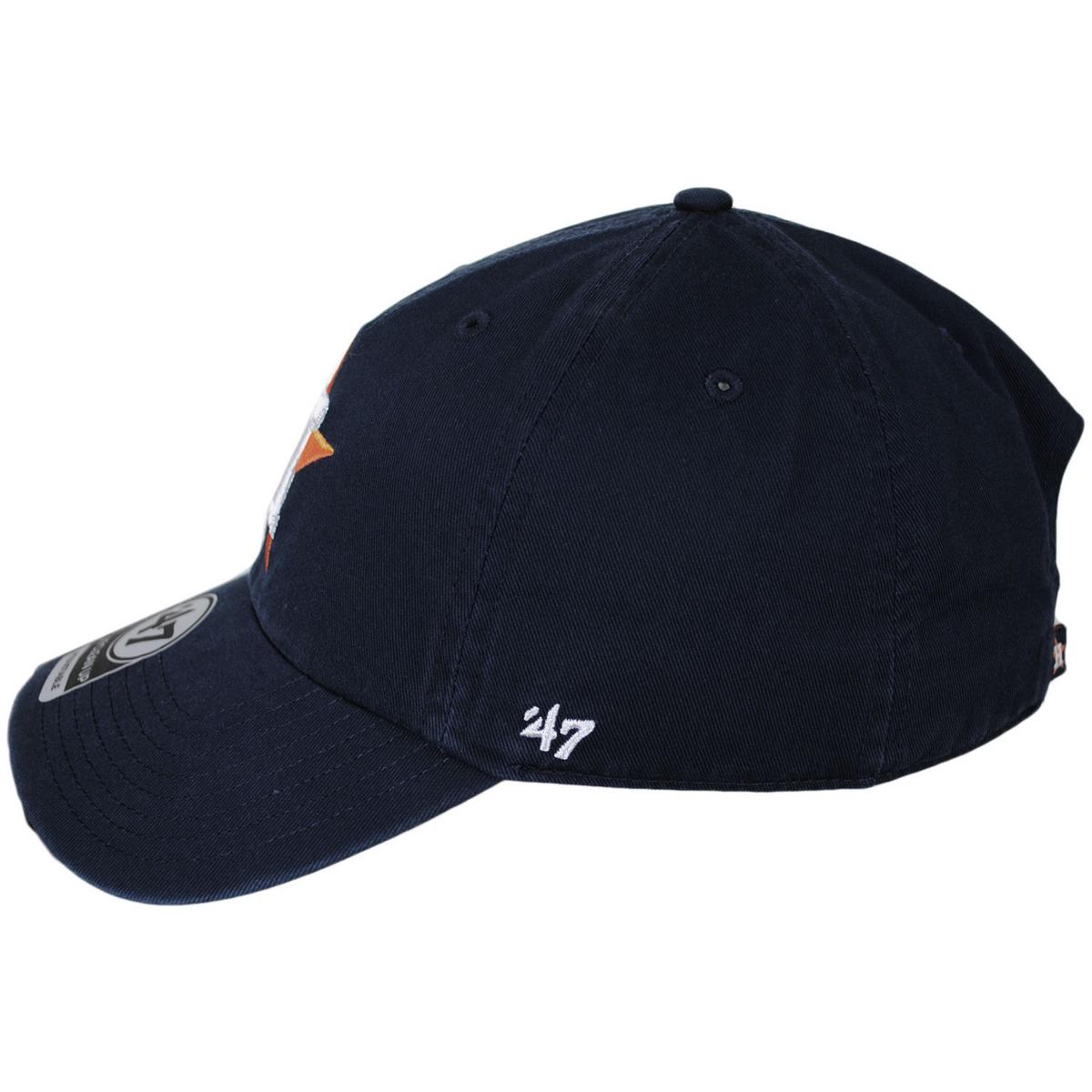47 Brand | Houston Astros MLB Clean Up Strapback Baseball Cap Dad Hat | 203411 | profile | NAVY