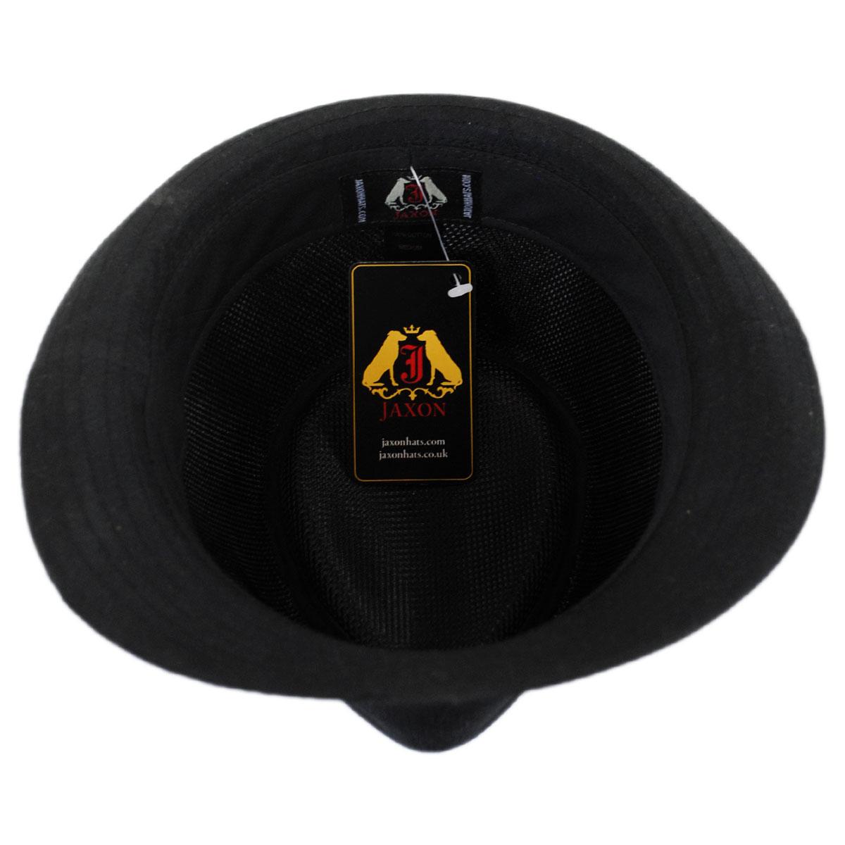 Jaxon Hats | Wholesale Cotton Trilby Fedora Hat B2B Pre-Pack | B2B147247 | under | BLACK