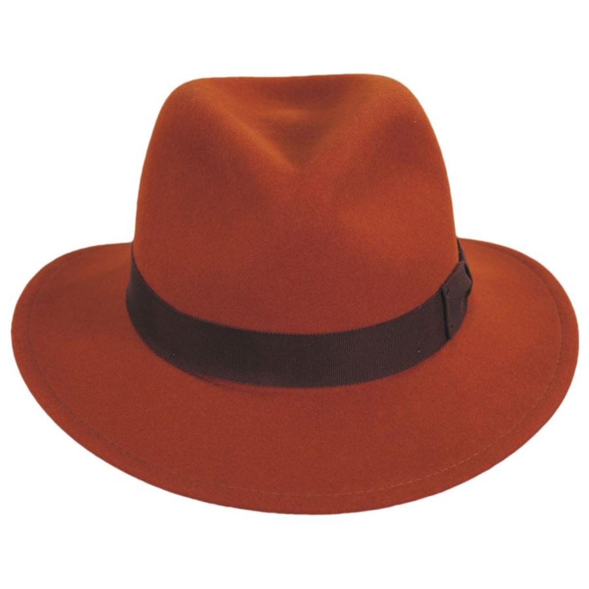 Bailey 1922 | Curtis Wool LiteFelt Safari Fedora Hat - FW23 | 130019FW23 | front | COPPER