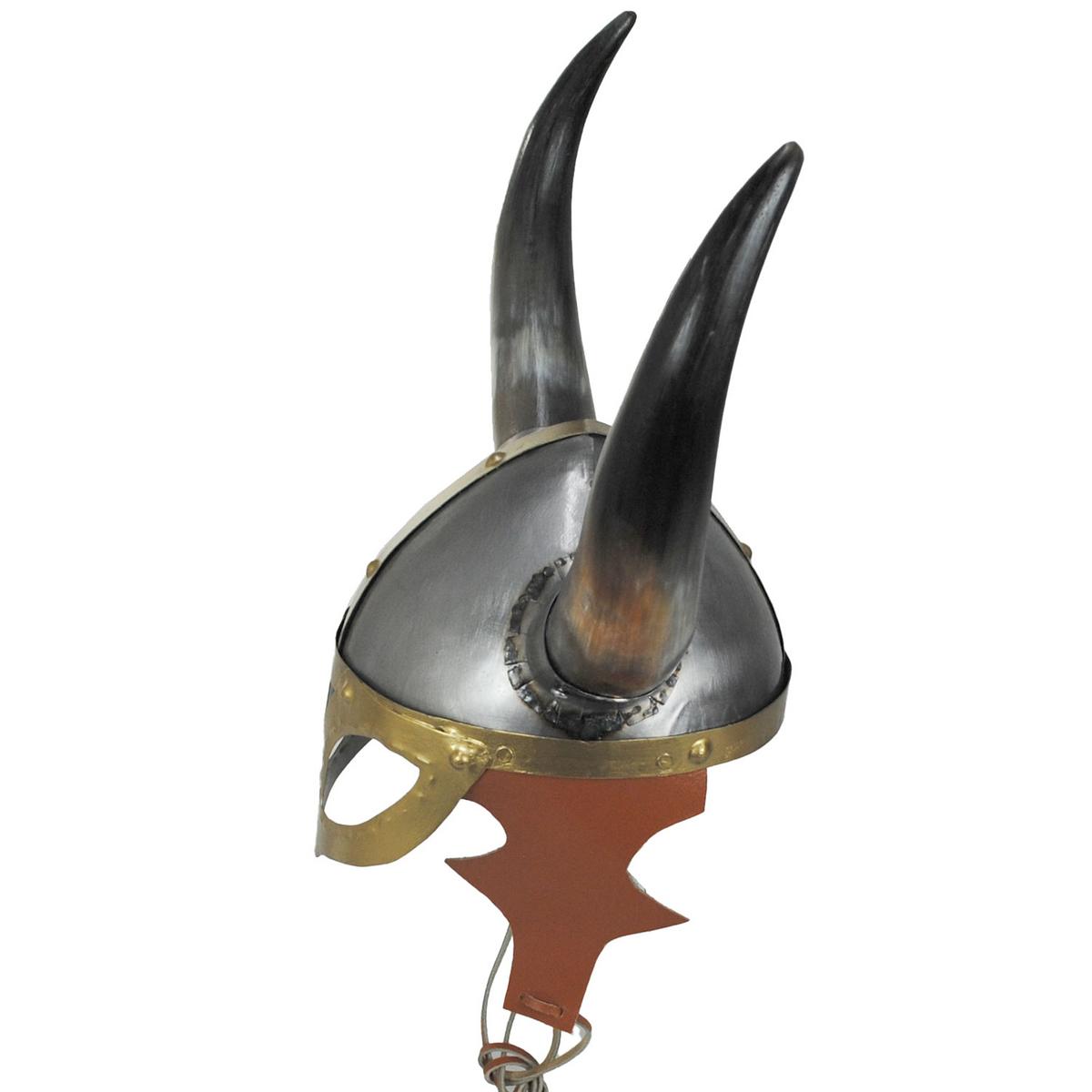 VikingHelmets.com | Viking Helmet With Mask and Horns | 190850 | profile | MULTI