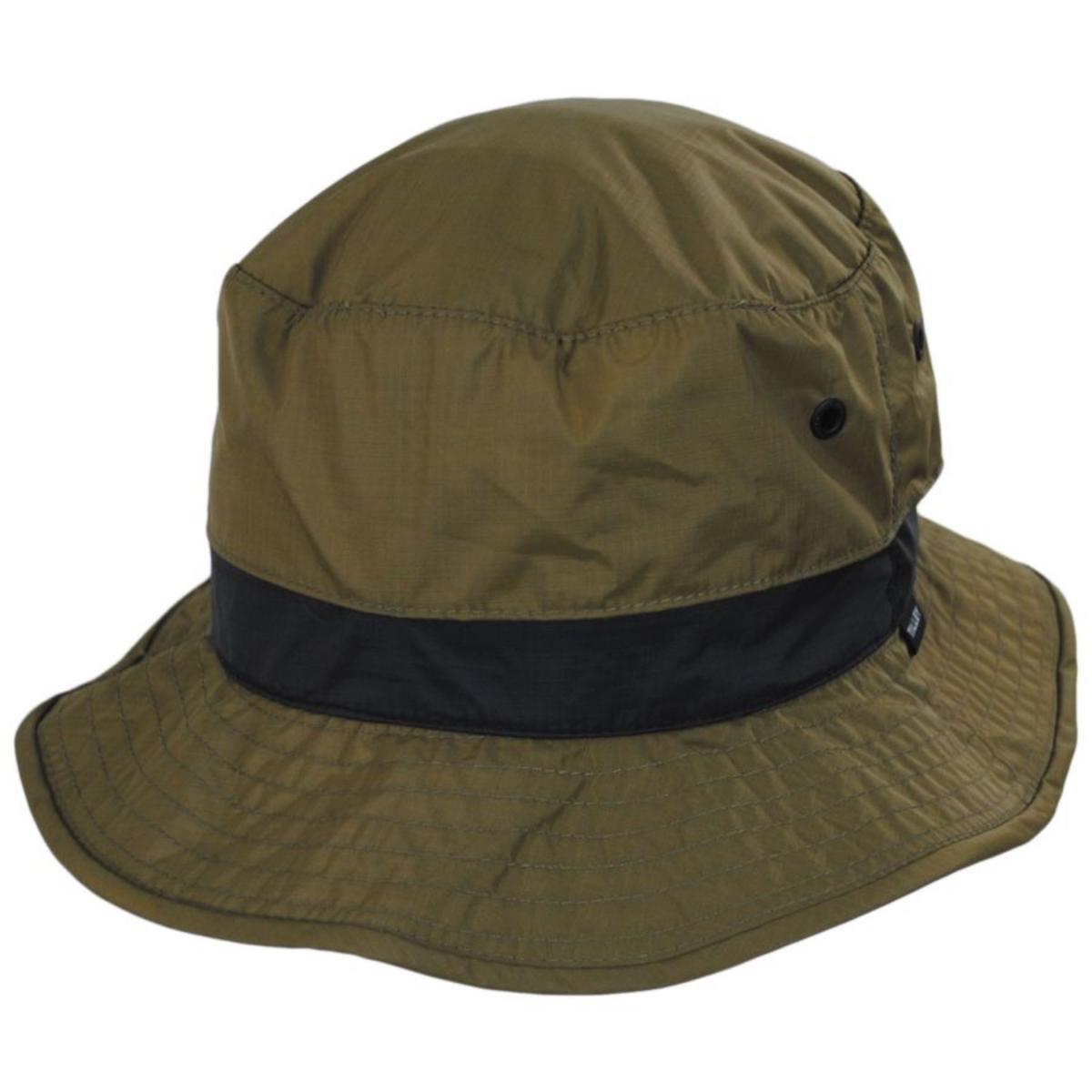 Tilley Endurables | Traverse DWR Ripstop Nylon Packable Bucket Hat | 400843 | lead | OLIVE