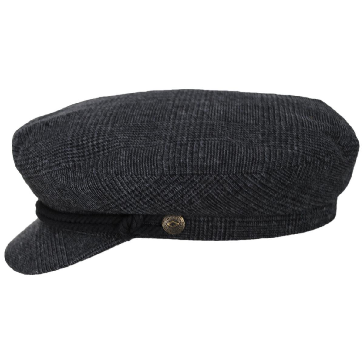 BRIXTON HATS | Fiddler Plaid Fisherman Cap | 181358 | profile | GREY SHADOW PLAID