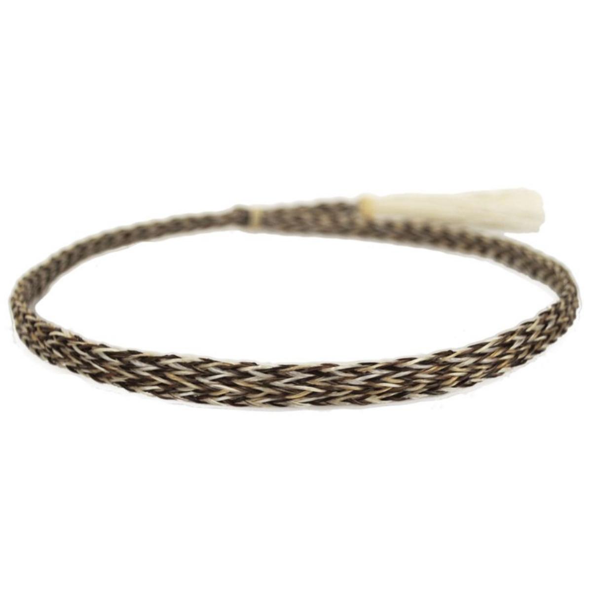 3 Regions Trade Co. | Snake Two-Tone Horse Hair Braid Single Tassel Hat Band | 601700 | lead | BROWN