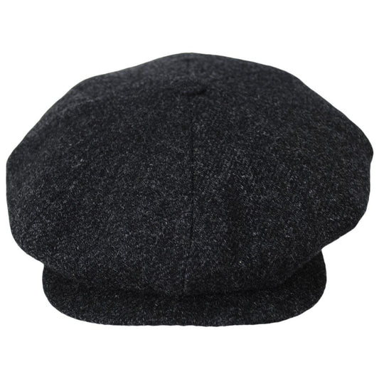 City Sport Caps | Melange Wool Newsboy Cap | 175114 | front | CHARCOAL