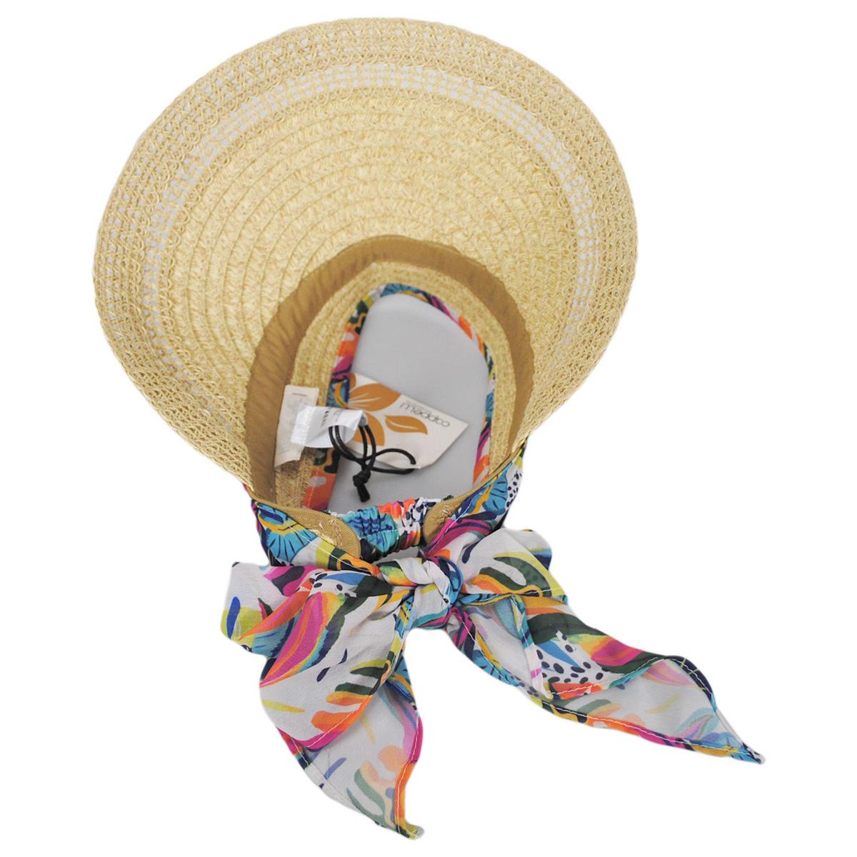 Cappelli | Nohea Toyo Straw Visor | 195038 | under | NATURAL