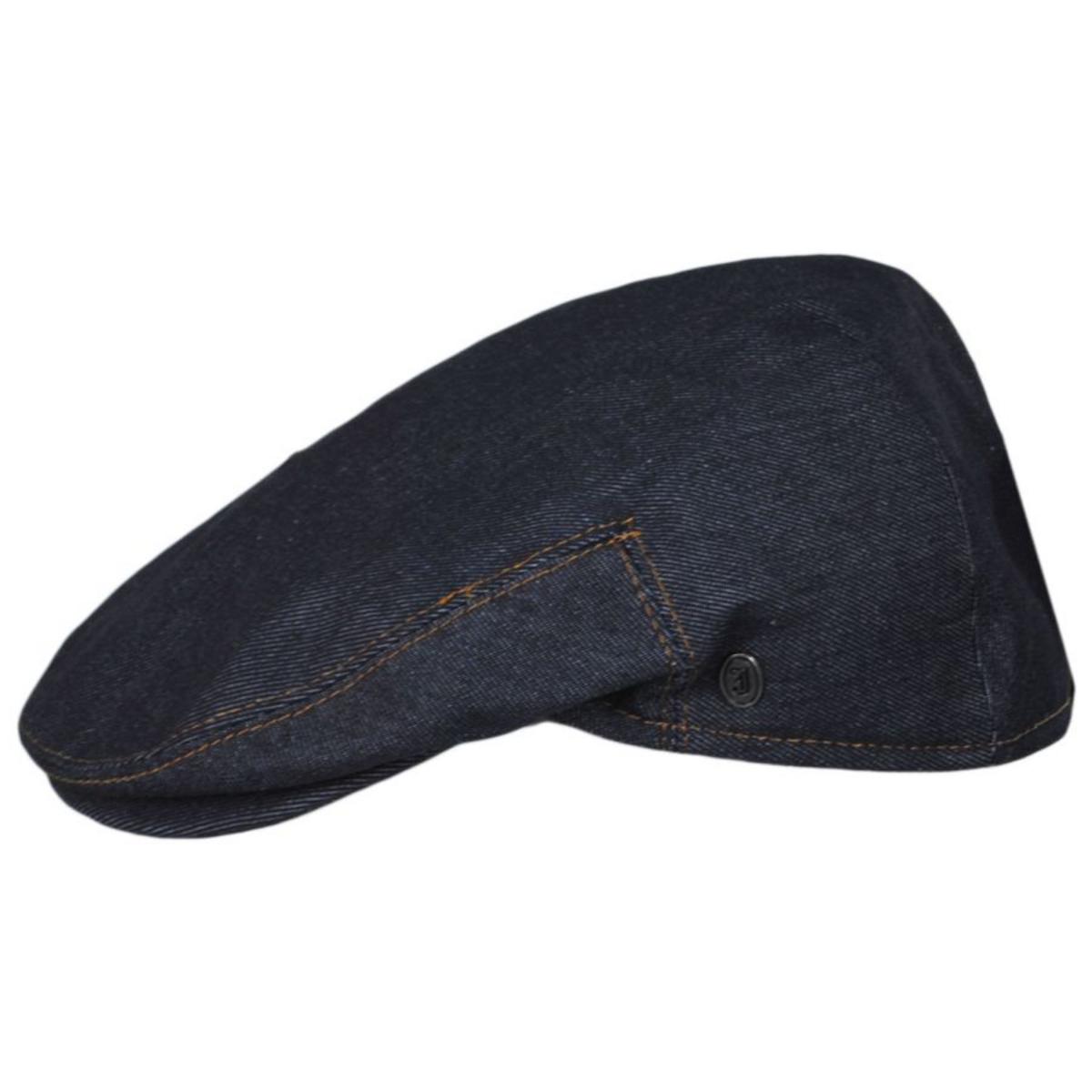 Jaxon Hats | Denim Cotton Ivy Cap | 167702 | profile | DENIM BLUE