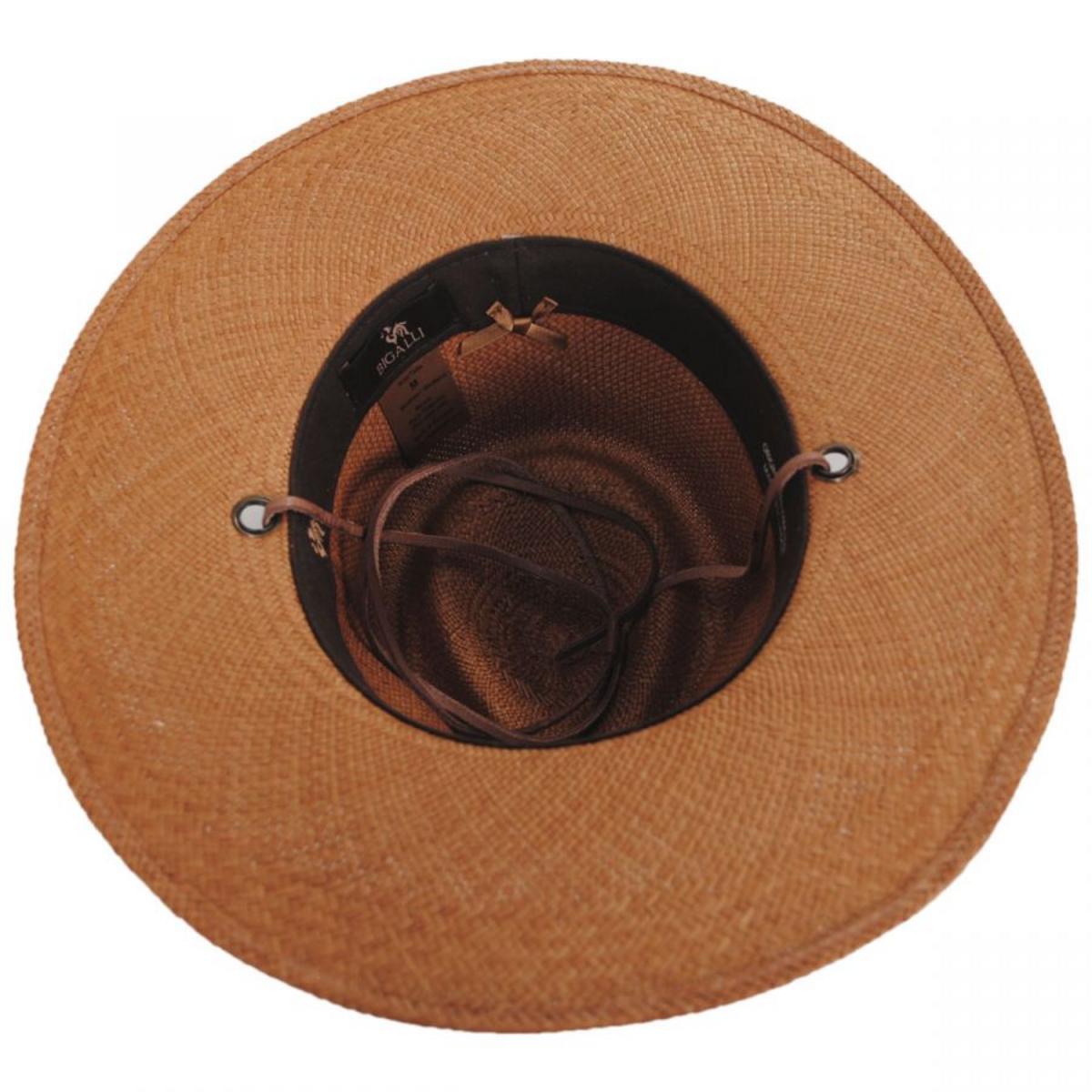 Bigalli | Kalahari Panama Straw Outback Hat | 104705 | under | PUTTY