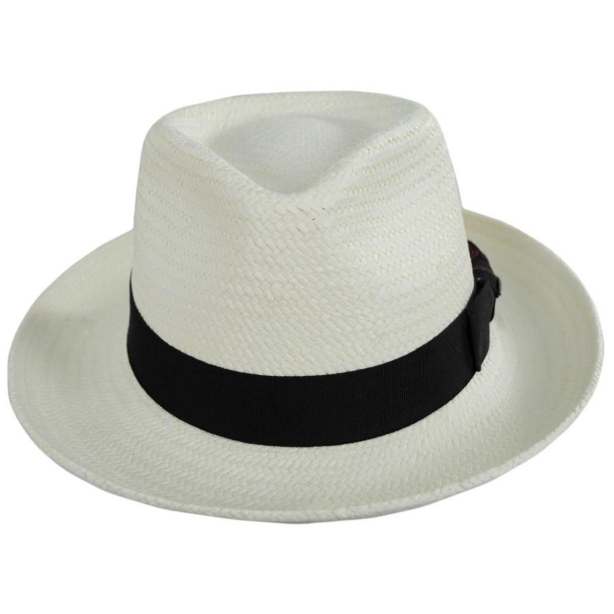 Scala | Botanic Toyo Straw Fedora Hat | 126094 | front | BLEACH