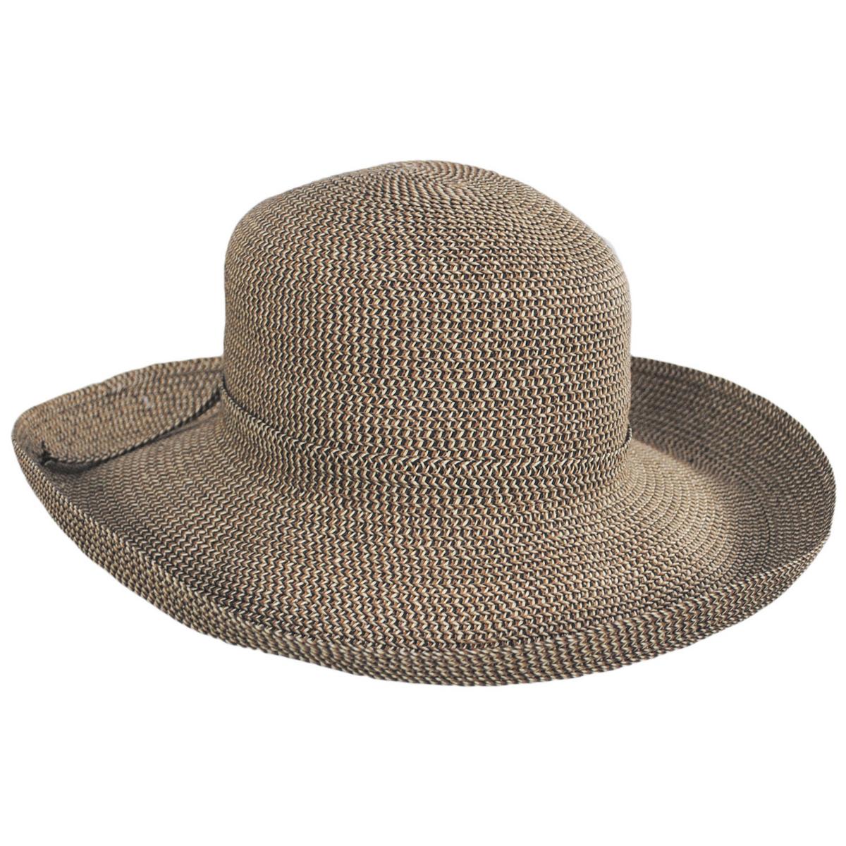 sur la tete | Wholesale Traveler Toyo Straw Sun Hat B2B Pre-Pack | B2B104200 | lead | NATURAL/BLACK
