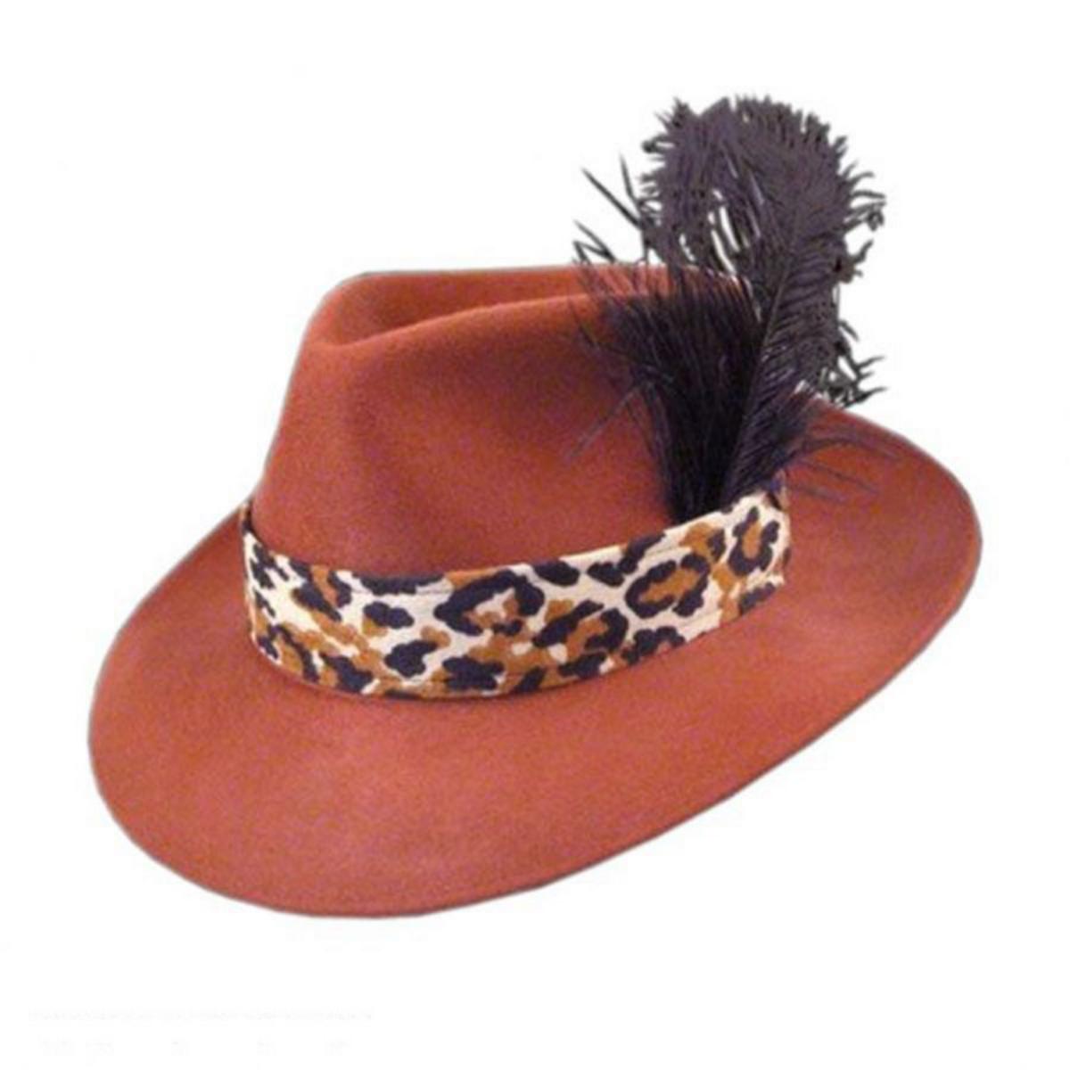 Bollman Hat Company | Heritage Collection 1970s Boogie Wool Felt Fedora Hat | 130095 | lead | BURNT ORANGE