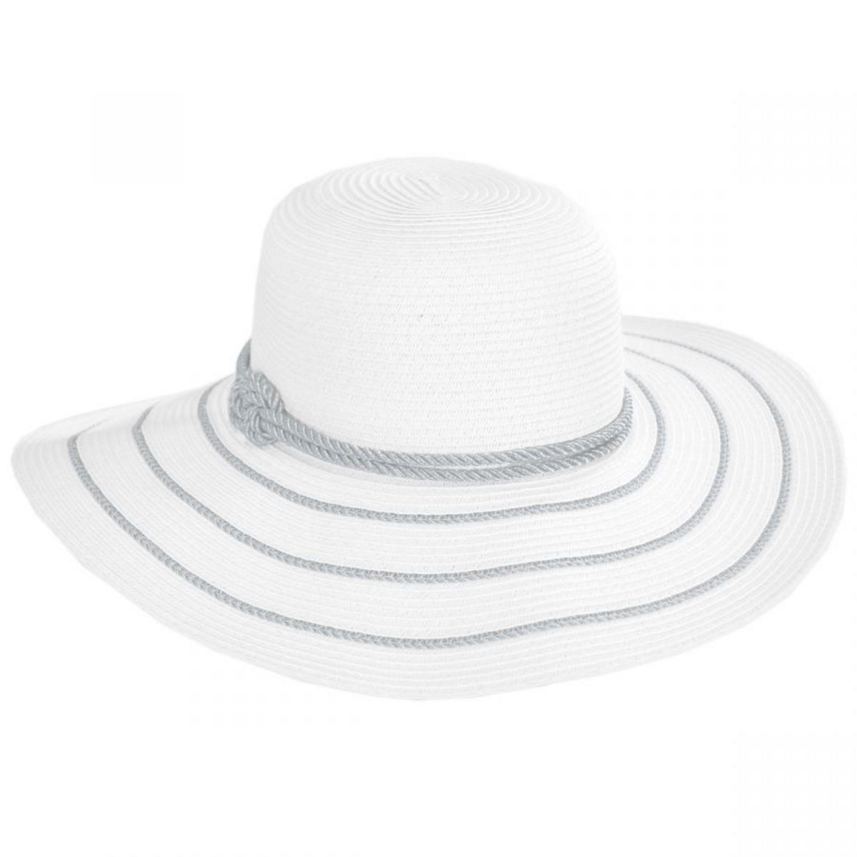 Jeanne Simmons | Metallic Sailor Knot Striped Straw Sun Hat