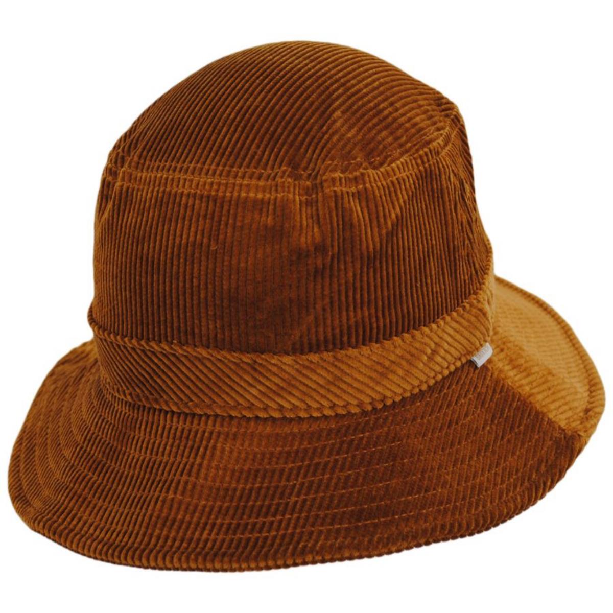 BRIXTON HATS | Petra Cotton Corduroy Packable Bucket Hat - FW22 | 185523FW22 | lead | GLAZED GINGER
