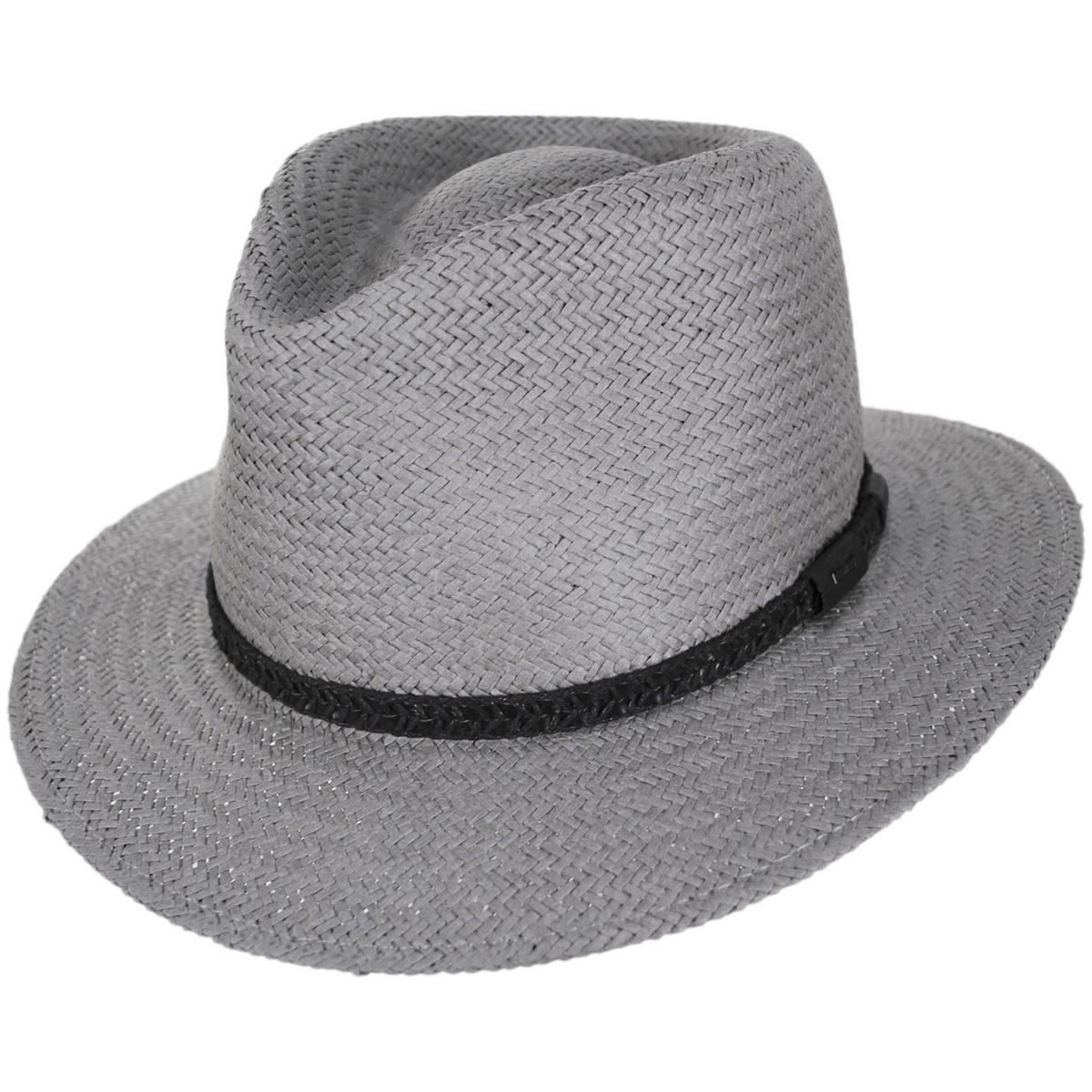 Bailey 1922 | Colwyn Raindura Straw Fedora Hat | 127927 | lead | GRAPHITE